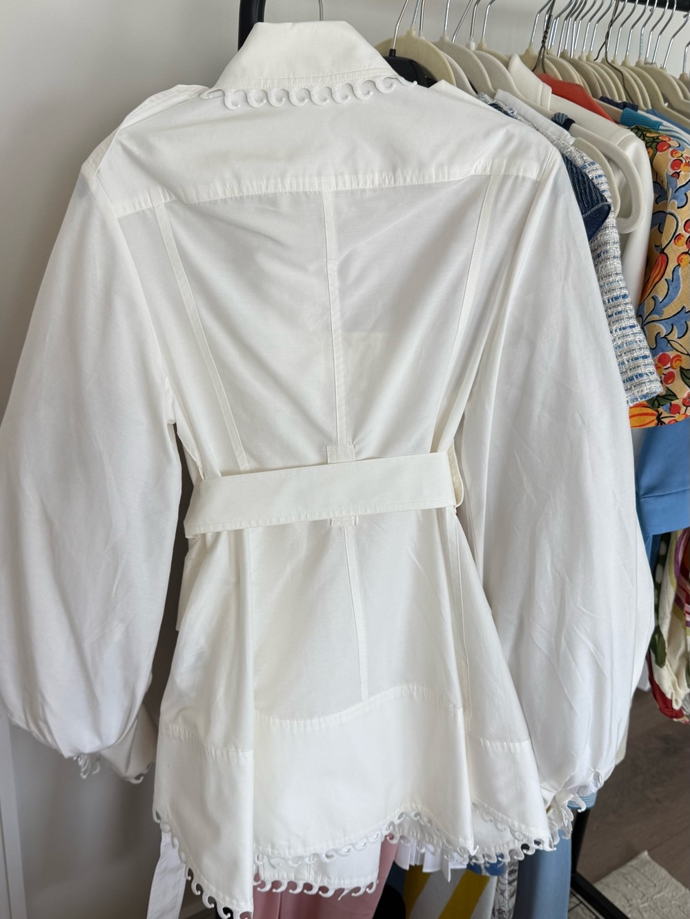 Zinmerman White Scalloped Collar Belted dress - Picture 4 of 4